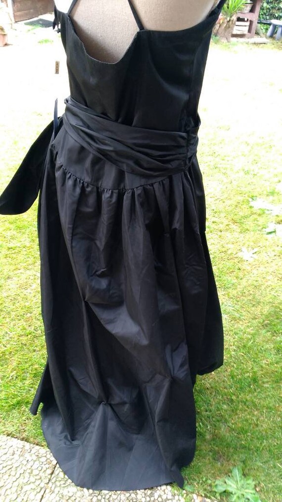 Dress black dress woman black satin tulle party d… - image 9