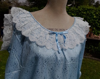 Camicia da notte vintage in raso 40s biancheria antica shabby chic donna antica biancheria lingerie sposa