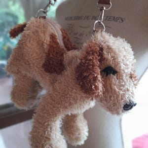 2 sacs à dos sac à main chien doux en peluche velours sac à dos enfants garçons unisexe petit sac
