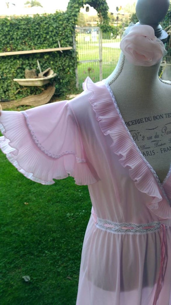 Pink nightgown ruffle romantic nightgown pink shab