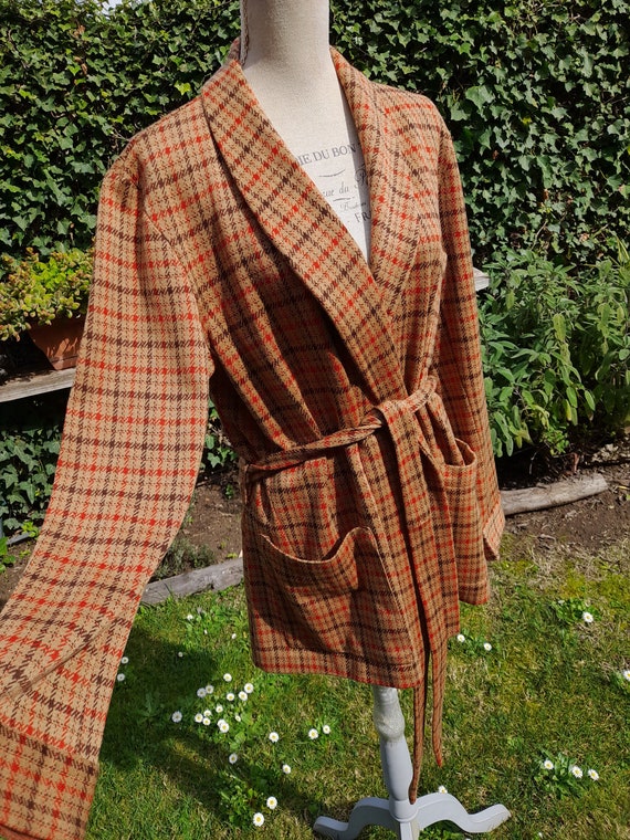 Men's dressing gown 70s vintage boss style Italia… - image 1