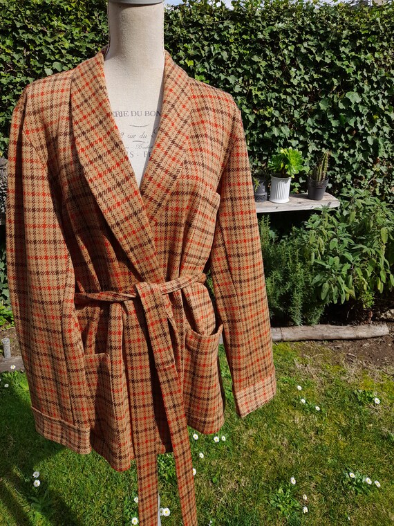Men's dressing gown 70s vintage boss style Italia… - image 5