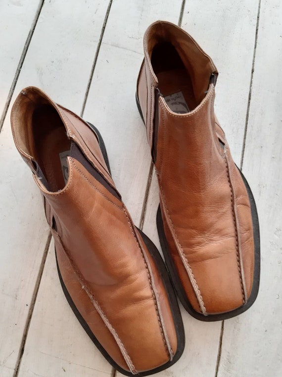 Vintage 90s Men s Shoes Genuine Leather Bata Shoes Italy Monogram