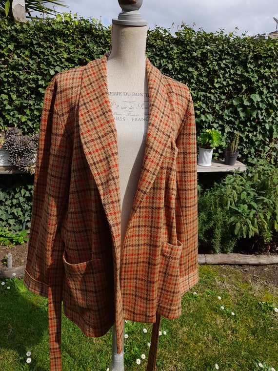 Men's dressing gown 70s vintage boss style Italia… - image 4