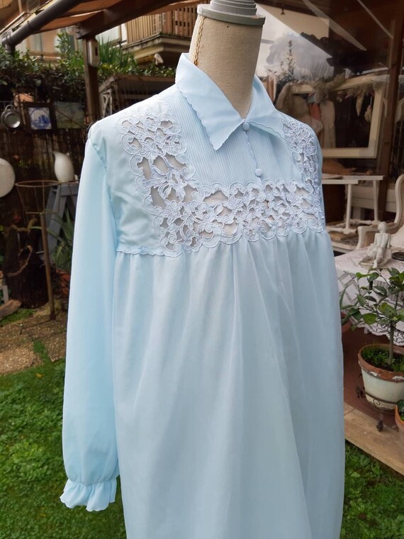 Camicia da notte celeste sale