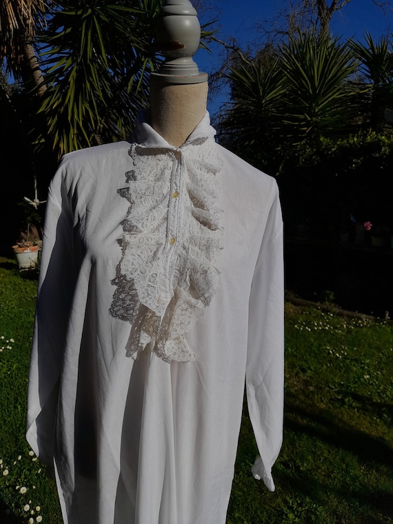 Antique nightgown nightgown shirt 50s vintage whit