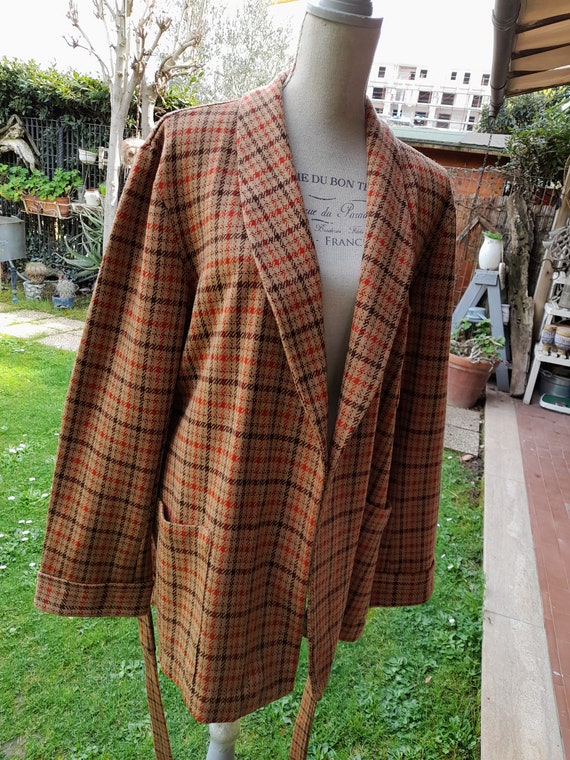 Men's dressing gown 70s vintage boss style Italia… - image 6