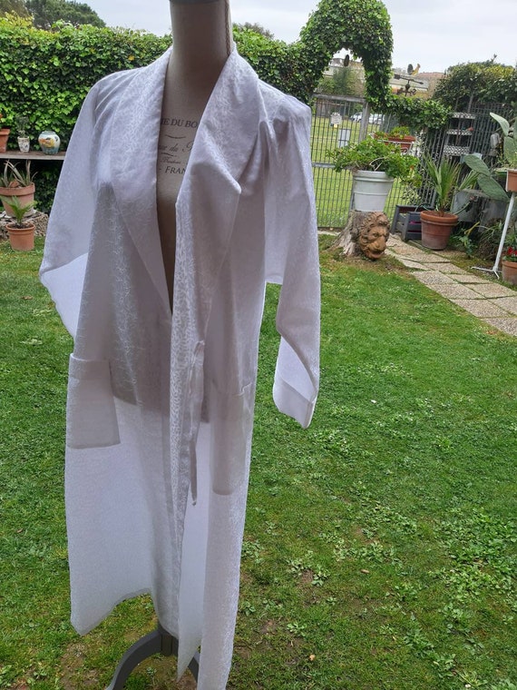 Dressing gown mixed silk dressing gown shabby chi… - image 7