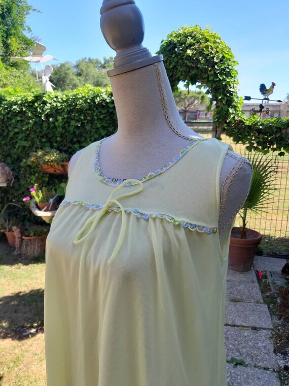 Nightgown shabby chic vintage delicate yellow brid