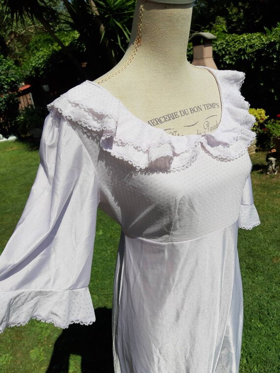 Nightgown shabby chic vintage violet lace soft nig