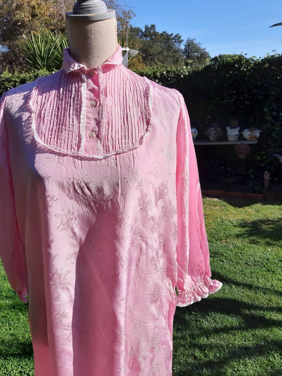 Vintage nightgown early 40s pink nightgown wedding