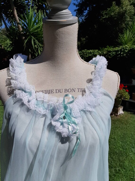 Nightgown shabby chic vintage green green antique