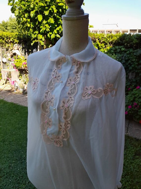 Camicia da notte celeste vintage nuvola del cielo… - image 4