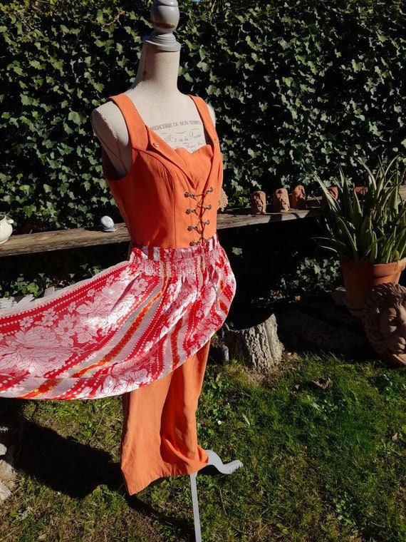 Vintage dress 70s dirndl country tradition Austri… - image 1