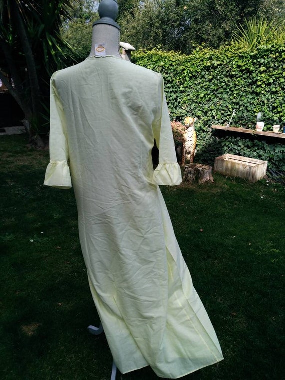 Shabby chic vintage yellow wedding nightgown Yell… - image 8