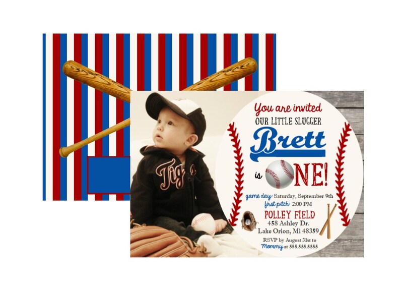 Printed or Digital Baseball Birthday Party Invitation Etsy