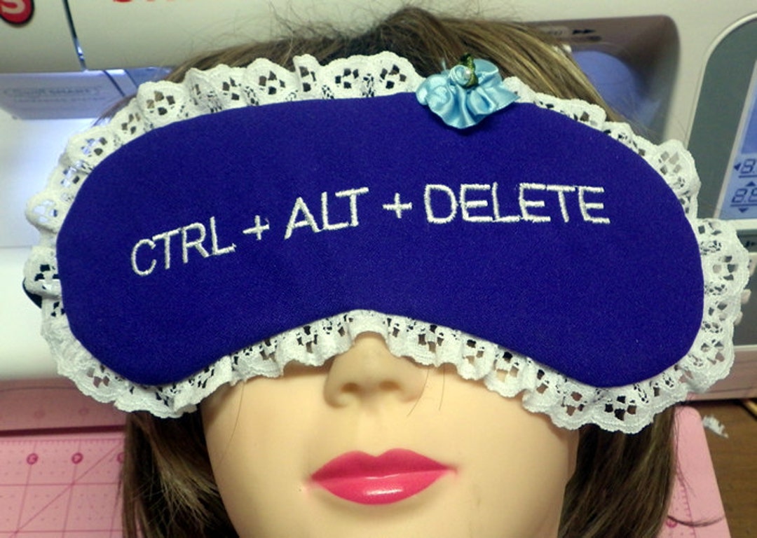 Purple Blue Embroidered Sleeping Eye Mask Purple Eye Mask Etsy