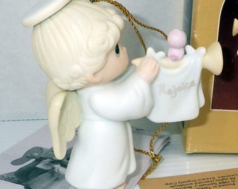 Vintage Precious Moments "Rejoice O Earth" Porcelain Ornament, 1988