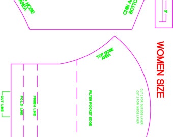 Face Mask Sewing Pattern: Adult, Teen & Child Sizes (PDF Pattern)