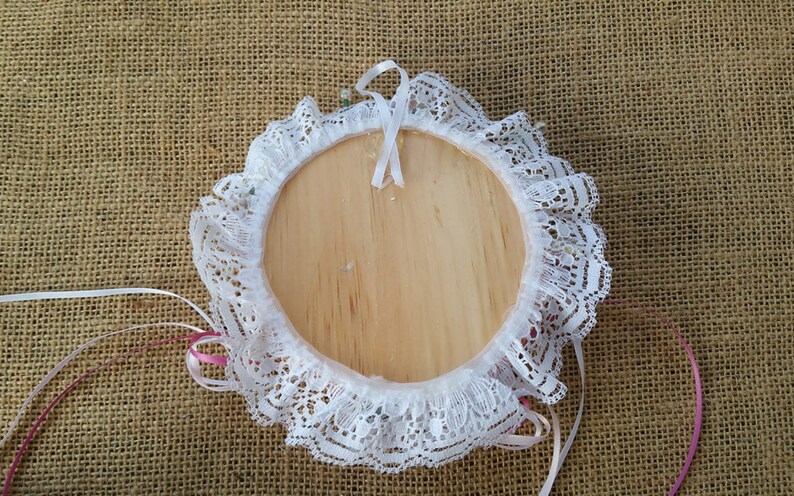 Baby Pink Rose Flowers Wall Hanging on Wood Wood and Flowers Wall Decoration Small Wall Decoration Small Door Hangers Flower Wall Accent
