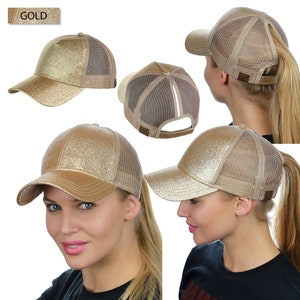 Ponycaps Ponytail Baseball Cap Amazon Women's Glitter Ponytail