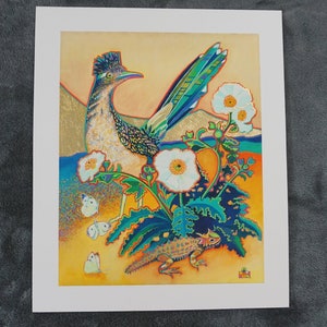 Gilded Roadrunner Art Print