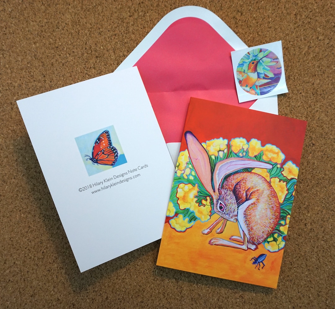 Jackrabbit Blank Greeting Card - Etsy