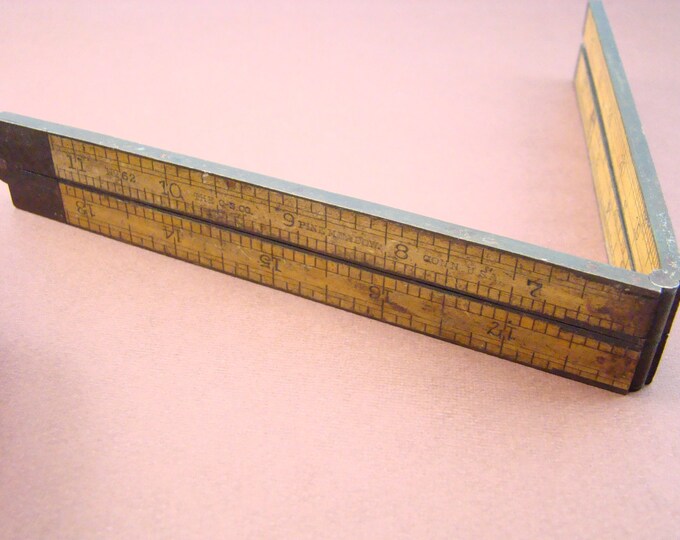 1920's Vintage 24 Inch Wooden Folding Ruler - Chapin-stephens Co ...