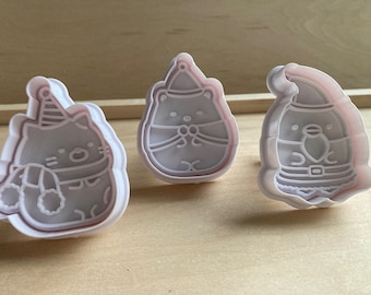 Kawaii Cookie Cutter Set, Game Anime Fondant Cutters, Set of 3