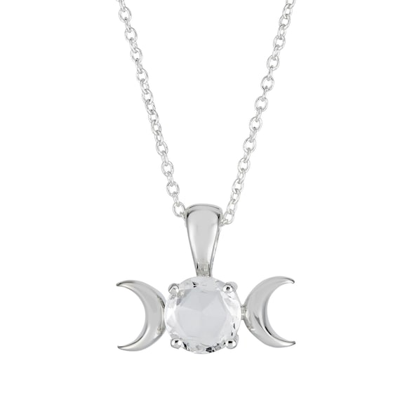 MM: Silver Moon Phase Goddess Pendant