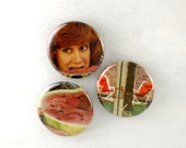 Watermelon / Redhead / Summer BBQ Badges 1 of a Kind Summer Lovin' Buttons Pins