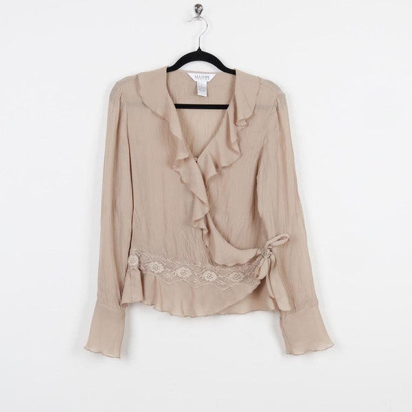Vintage Floral Ruffled Blouse