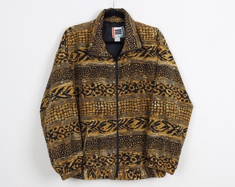 90s animal pattern tailored jacket 日本製 Vintage 90s Hiro Ideguchi Arrow Patch Corduroy Detail Blazer