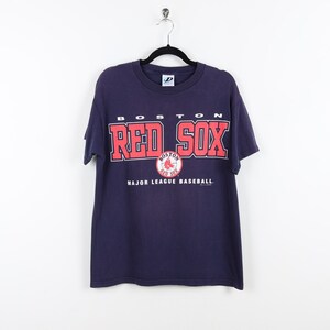 Vintage 90's RED SOX Boston Baseball MLB Big Logo Graphic Grey Color T-Shirt  Adult Extra Large Fit - BIDSTITCH