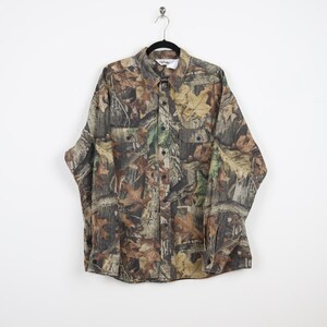 Vintage 90s Prentiss Green Woodland Camouflage Long Sleeve Cotton Button up  Shirt Size Large Made in USA - Etsy