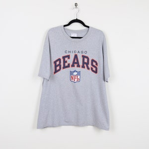 Vintage 90s Chicago Bears NFL Gray Graphic Print Tee National