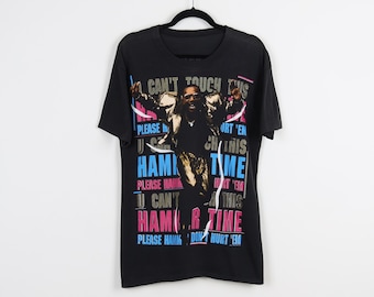 L　80s　90s　MCハマー　Tシャツ　ラップT　黒　MC HAMMER Original vintage 1990 MC Hammer U Cant' Touch This Shirt | WyCo