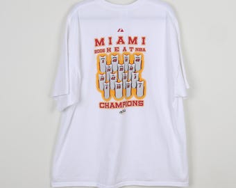 Vintage Y2K Miami Heat NBA Champions the Finals 2006 White Graphic