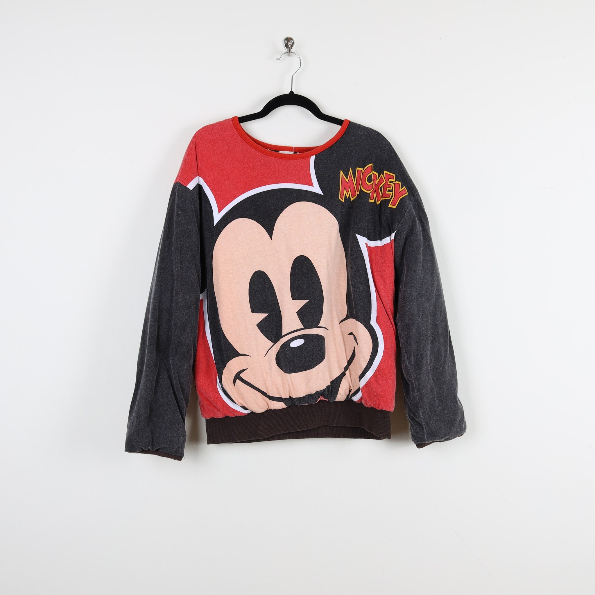 Vintage 90s Reversible Walt Disney Mickey Mouse Graphic Pullover