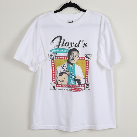 Vintage 90s Floyd's Barber Shop Andy Griffith Show Graphic Tee Television TV Series American Sitcom Single Stitch T-Shirt Size XL