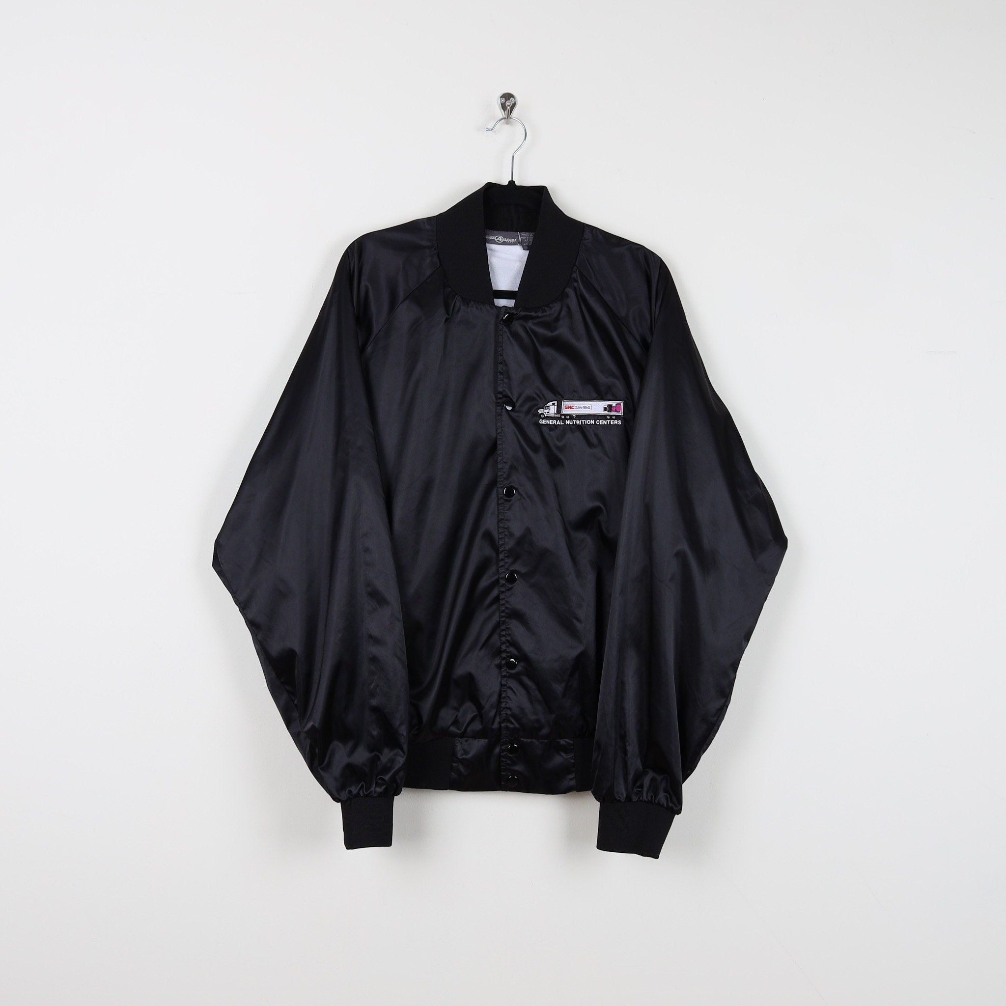 90s casanova italy silk blouson XL black
