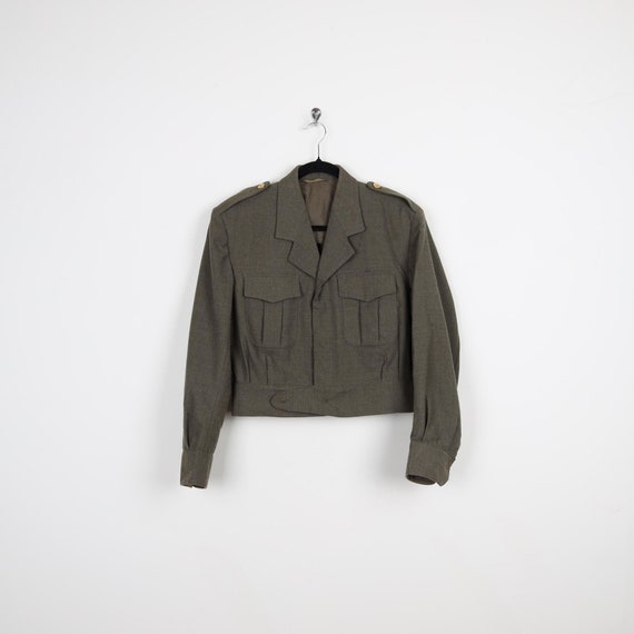 Jaket crop army best sale