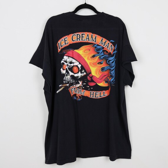 トップス 90'S VINTAGE ICE CREAM MAN FROM HELL TEE Vintage 90s Ice Cream Man from Hell Women's NWT Motorcycle