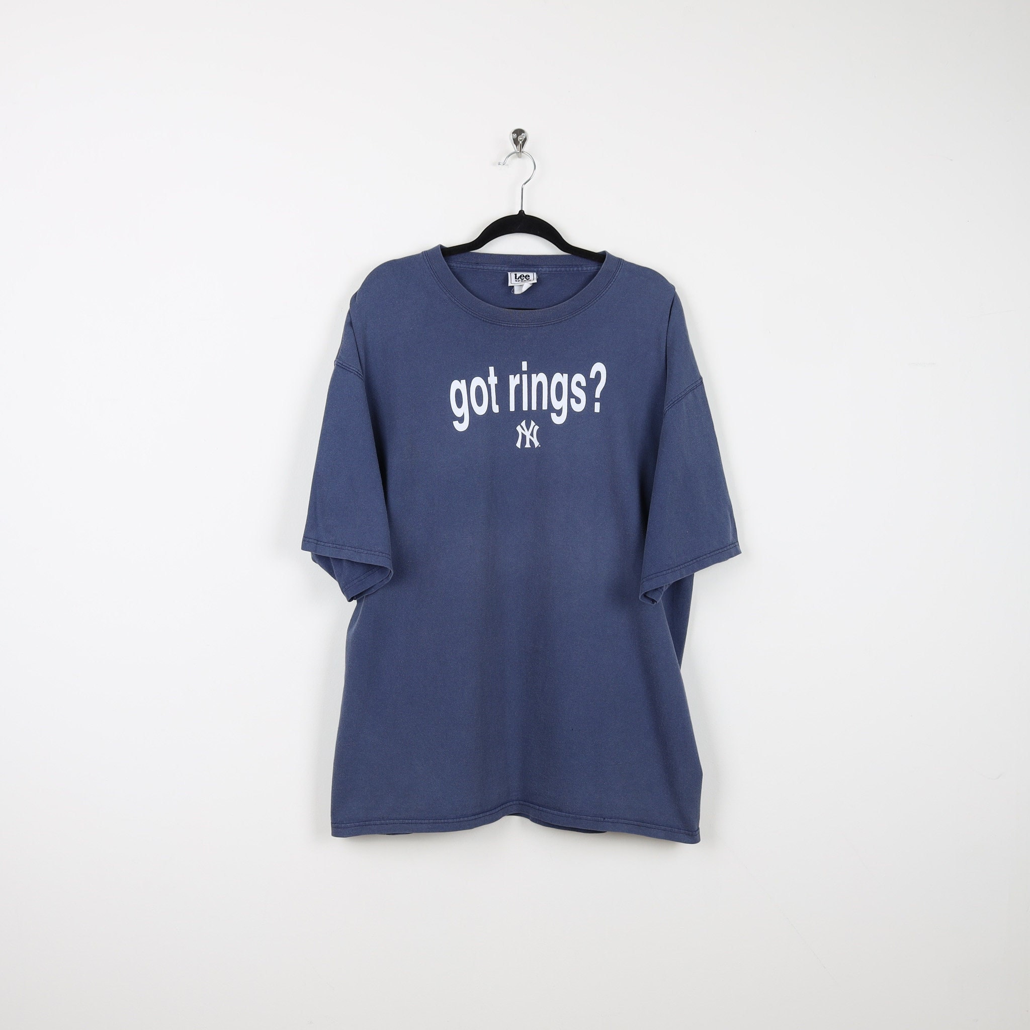 トップス 00s NewYork Yankees got rings? tee Lee Sports New York Yankees Navy 'Got Rings' T Shirt (Size L