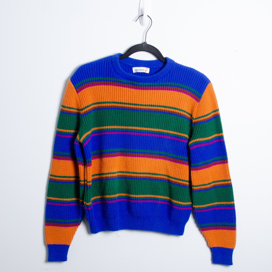 VTG 90s Primary Color Stripe Collegiate School Sweater Size | Etsy