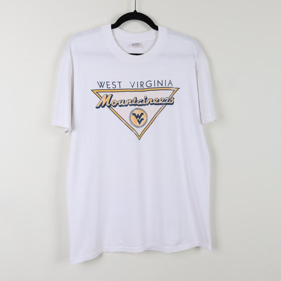 Vintage 90s West Virginia Mountaineers White Grap… - image 6