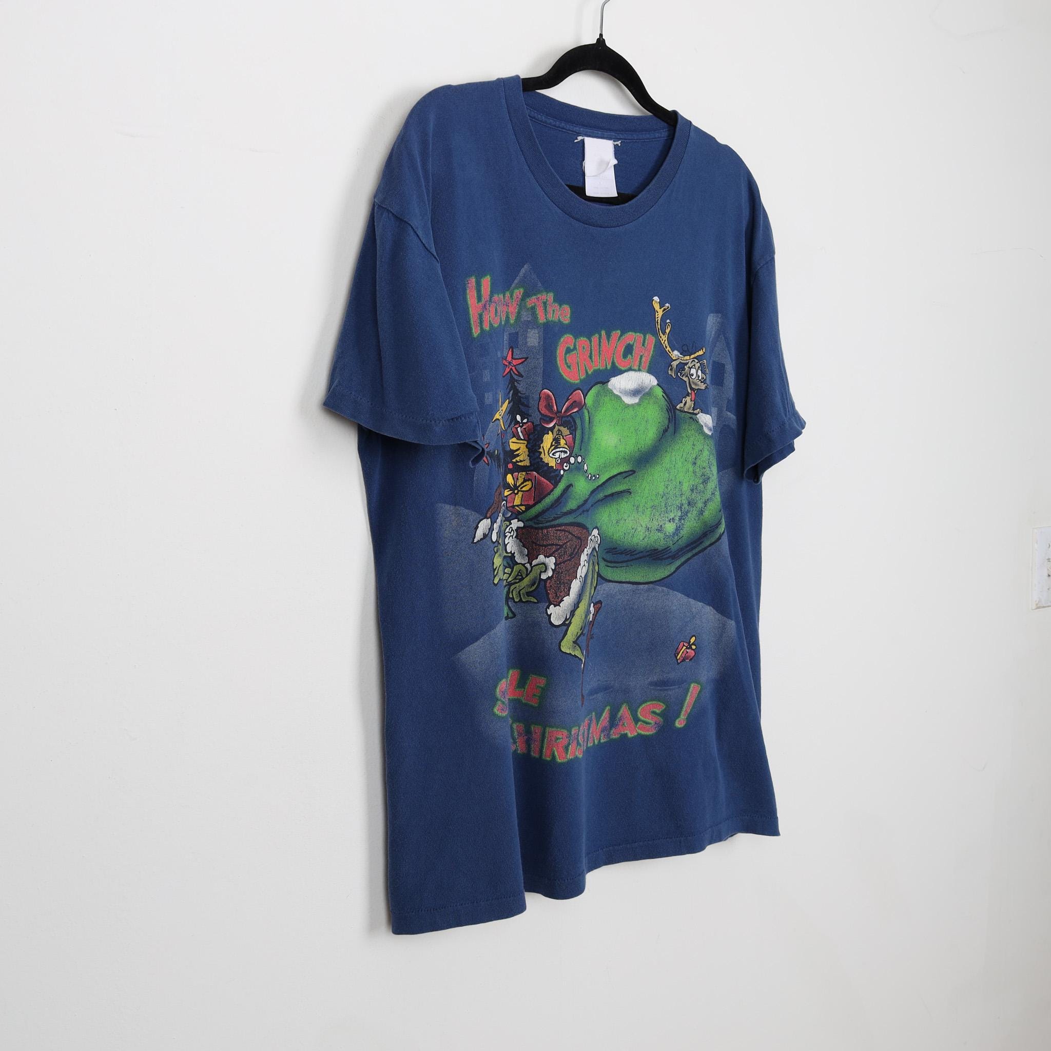 Vintage 90s How the Grinch Stole Christmas Dr. Seuss Blue