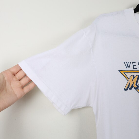 Vintage 90s West Virginia Mountaineers White Grap… - image 2