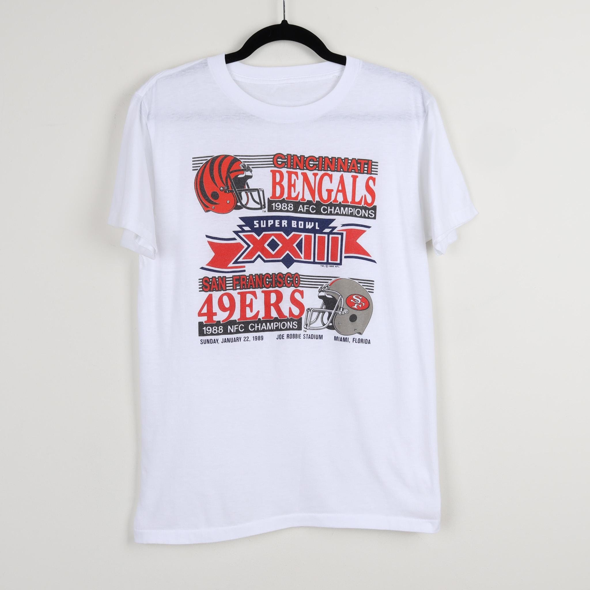 Vintage 80s 1989 Cincinnati Bengals 1988 AFC Champions San