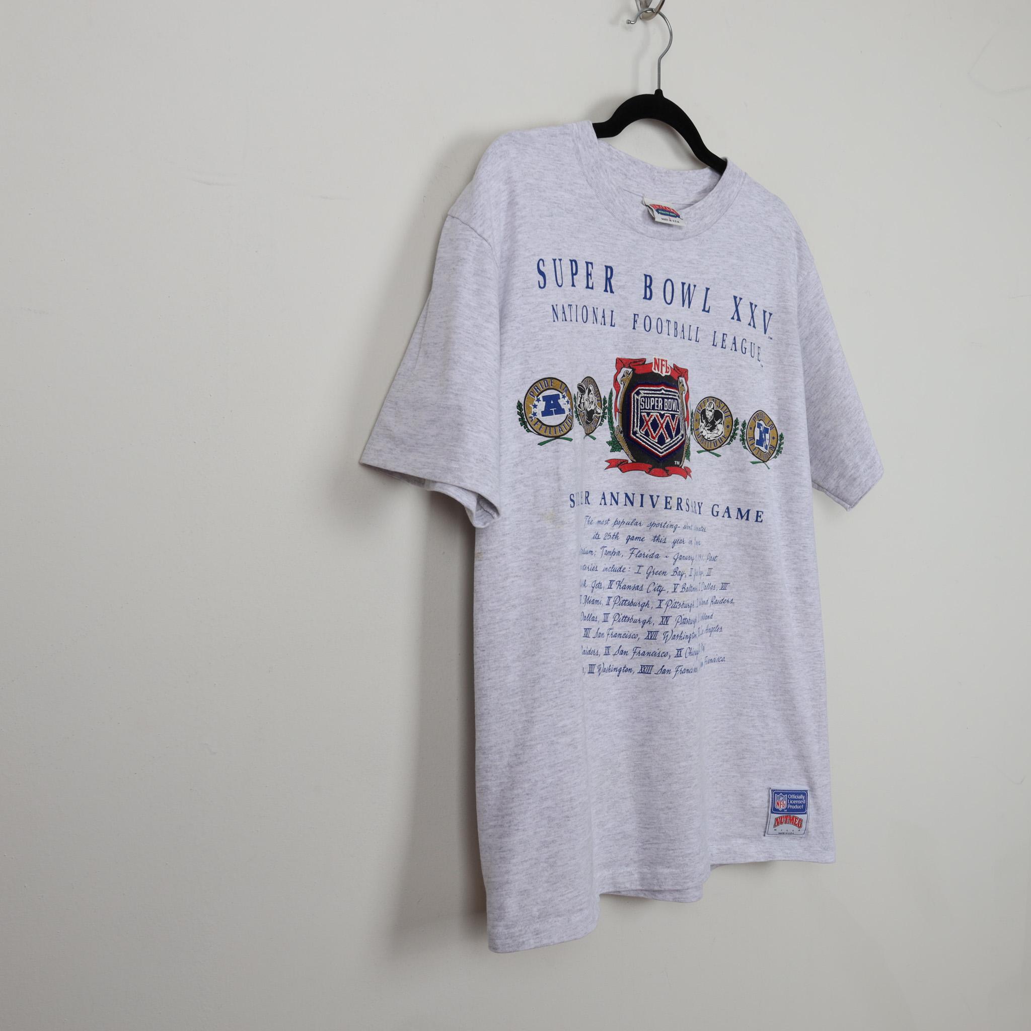 Vintage 90s Super Bowl XXV National Football League Graphic T